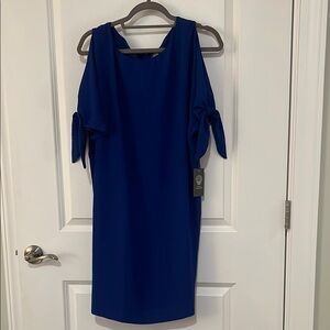 NWT- Vince Camuto Blue Cold Shoulder Dress